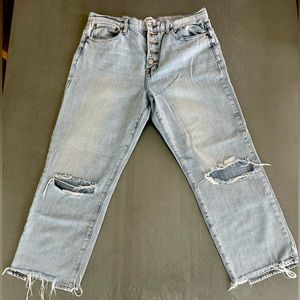 Pistola distressed button fly jeans